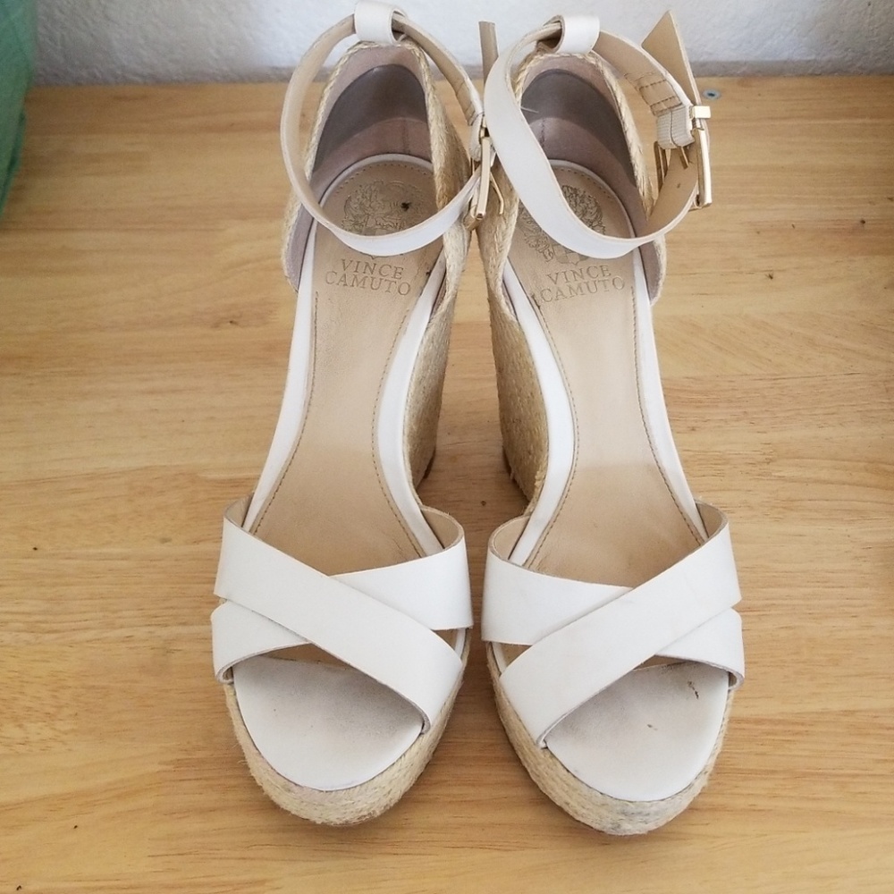 Vince Camuto White wedge shoes